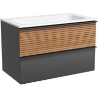 Тумба дуб красный/графит матовый 79 см Sancos Delta DL80GR