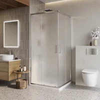 Душевой уголок BelBagno Luce LUCE-A-2-90-P-Cr 90x90 см, профиль хром, стекло текстурное
