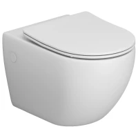 Унитаз подвесной Grossman GR-4411MS безободковый, с сиденьем микролифт, белый матовый