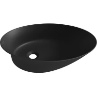 Раковина-чаша Wellsee Faze Moment 327802000 55x32 см, накладная, черный матовый