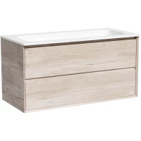 Тумба с раковиной Sancos Marmi 2.0 MR2.0100EG + CN7013 101 см, подвесная, дуб галифакс