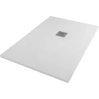 Душевой поддон Starohome Solid 1237469 100x80 см, из литьевого мрамора, прямоугольный, белый матовый