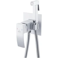 Гигиенический душ Rose R1505F со смесителем, хром/белый