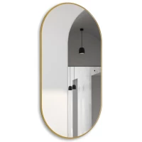 Зеркало Abber Kontur AG6304SCG 55x105 см, с LED-подсветкой, сенсорным выключателем, диммером, золотой