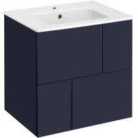 Тумба под раковину Roca Pilar A857668521 58,6 см, подвесная, синий матовый