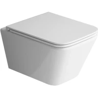 Унитаз подвесной Esbano Gartez-51 ESUPGART51W безободковый, торнадо, с сиденьем микролифт, белый