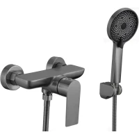 Смеситель для душа Fmark FS8802Q с душевым гарнитуром, графит