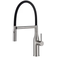 Смеситель для кухни Gappo G4098-25 с гибким изливом, сатин 