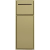 Скрытая настенная ниша Abber Nischen AN3008G с корзиной и бумагодержателем, золотой матовый