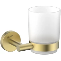 Стакан для зубных щеток Lemark Beluga LMA-8035S-BRLG настенный, светлое золото матовый