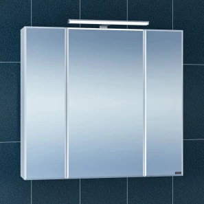 Изображение товара зеркальный шкаф 79,3x73 см белый глянец санта стандарт 113011