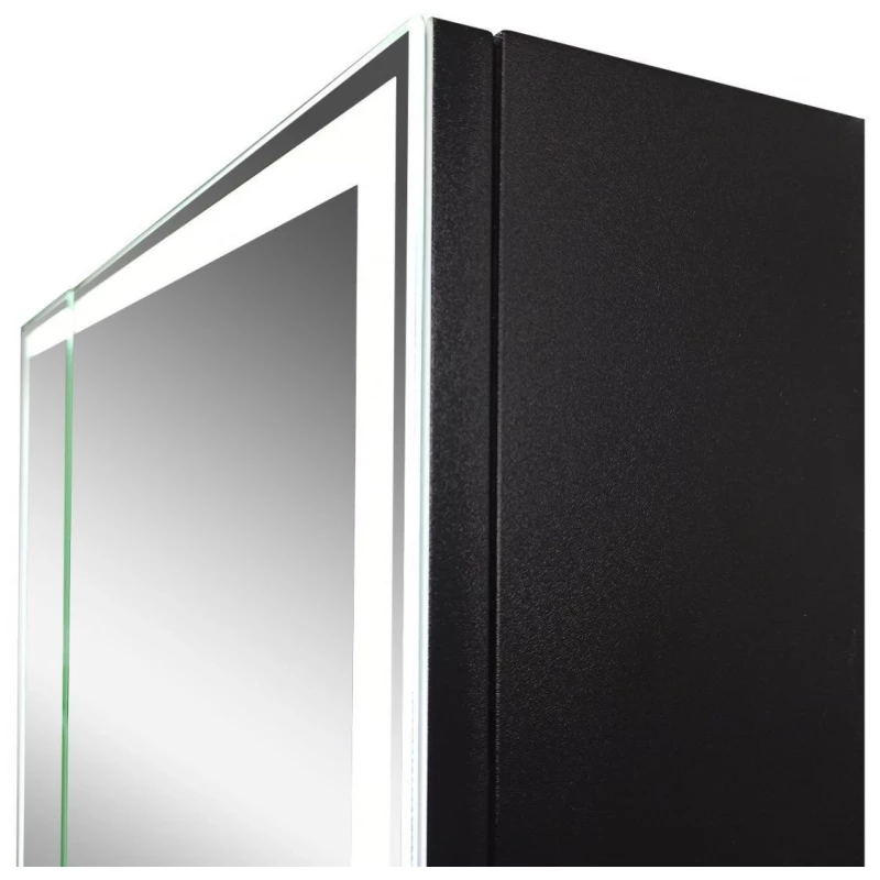 Зеркальный шкаф 100x80 см черный матовый Art&Max Techno AM-Tec-1000-800-2D-F-Nero