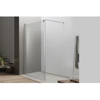 Душевая перегородка Royal Bath Bern RB120-T-CH 119 см, профиль хром, стекло рифленое