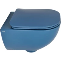 Унитаз подвесной Plumberia Selection IXO XO5000BD безободковый, синий глянец