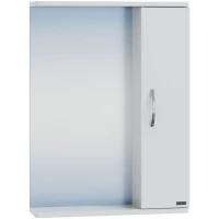 Зеркальный шкаф 50x73 см белый глянец Санта Прима 101100