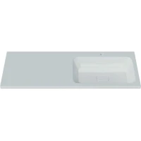 Раковина Madera Kamilla 4627173210584 130x48 см R, над стиральной машиной, без кронштейнов, белый