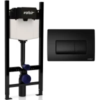 Инсталляция для унитаза Valsir Winner S KIT P1 BM VS0853202 с кнопкой смыва, черный матовый