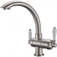 Смеситель для кухни с подключением к фильтру Zorg Sanitary ZR 327 YF NICKEL