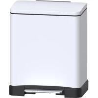 Мусорное ведро WeltWasser Lassy WT 10000006130 12л, с педалью, белый