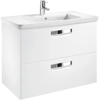 Тумба с раковиной белый глянец 60 см Roca The Gap ZRU9302879 + 327472000