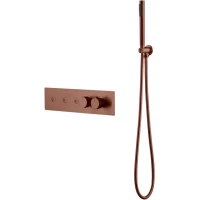 Термостат для ванны Boheme Fusion 131-SYS-BRB встраиваемый, с душевым гарнитуром, бронза матовая