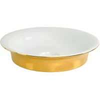 Раковина-чаша Migliore Monaco 32077 42x42 см, накладная, белый/золото