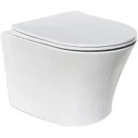 Унитаз подвесной Ceruttispa Adige Aria CT7837 безободковый, с сиденьем микролифт, белый