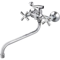 Смеситель для ванны Viko V-1415 универсальный, с душевым гарнитуром, хром