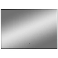 Зеркало Art&Max Sorrento AM-Sor-1000-700-DS-F 100x70 см, с LED-подсветкой, сенсорным выключателем, диммером, черный