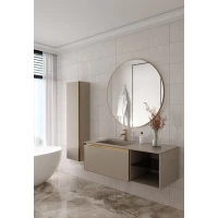 Комплект мебели Armadi Art Quatro Daphne 790-M6-120-D-MG + 793-120-D-L + 545-100-MG 121 см L, подвесной, бежевый матовый