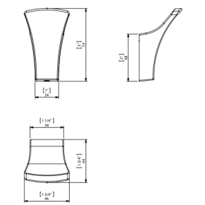 Изображение товара крючок sonia midcentury design 131679 для ванны, хром