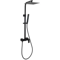 Душевая система AQG Qus 21QUC25LUD05 250 мм, со смесителем, черный матовый