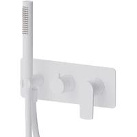 Смеситель для ванны Newform Haka 72069E.01.014 встраиваемый, с душевым гарнитуром, белый матовый