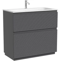 Тумба под раковину Sancos Folk Floor FL90FGS 89 см, напольная, темно-серый матовый