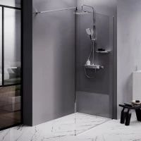 Душевая перегородка Am.Pm Func W84WI-120-F1-MTE 120,1 см, профиль матовый хром, стекло прозрачное