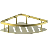 Полка для ванной Wonzon & Woghand WW-4132-BG 22x22 см, угловая, золотой матовый