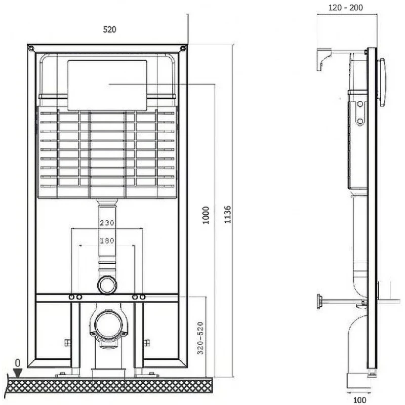 Монтажный элемент для подвесного унитаза Bettoserb Sava Fix Slim Duo SET40006463