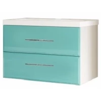 Тумба бирюзовый/белый 59 см Marka One Mix У69535