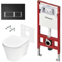 Комплект подвесной унитаз Tece TECEspring K + система инсталляции Tece TECEspring V K955202WCK