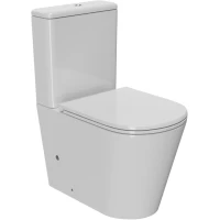 Унитаз-компакт Point Виктория PN42061 безободковый, с сиденьем микролифт, белый