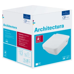 Изображение товара унитаз подвесной villeroy & boch architectura 5685hr01 безободковый, с сиденьем микролифт, альпийский белый
