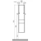 Пенал подвесной бетон/белый матовый R Roca Ronda ZRU9303006 - 9