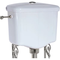 Бачок для унитаза низкий с отверстием для кнопки слива Migliore Bella 20617 белый