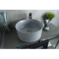 Раковина-чаша GID Gm969 41x41 см, накладная, серый матовый