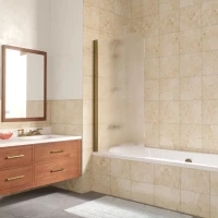 Шторка на ванну Vegas Glass EV LUX 75 05 crystalvision L 75 см L, профиль бронза, стекло прозрачное