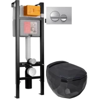 Комплект подвесной унитаз beWash Bekinger 87303206 + система инсталляции Jacob Delafon E33131RU-NF + E20859-CP-MTC