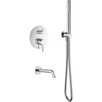 Смеситель для ванны AQUAme AQM8406CR встраиваемый, с душевым гарнитуром, хром