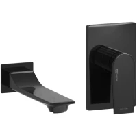 Смеситель для раковины WasserKRAFT Glan A66553 встраиваемый, черный глянец