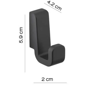 Изображение товара комплект крючков gedy samoa a827(14) для ванны, черный матовый