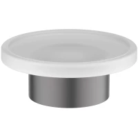 Мыльница Timo Saona 13221/18 настольная, вороненая сталь 